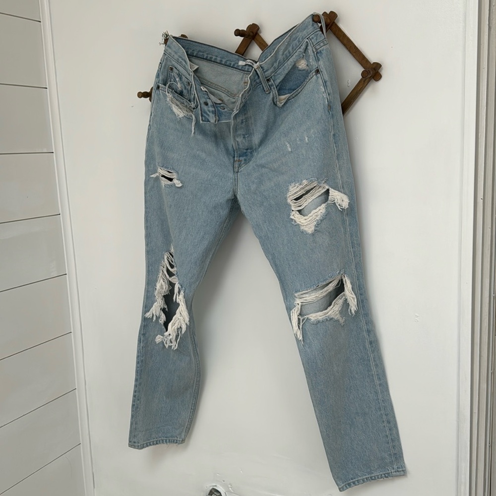GRLFRND Distresses Jeans.